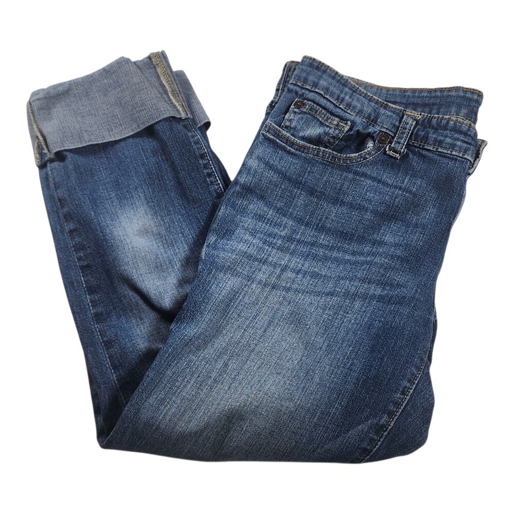 Gap Premium Straight Crop Denim Jeans Women's 8/29 Med-Wash